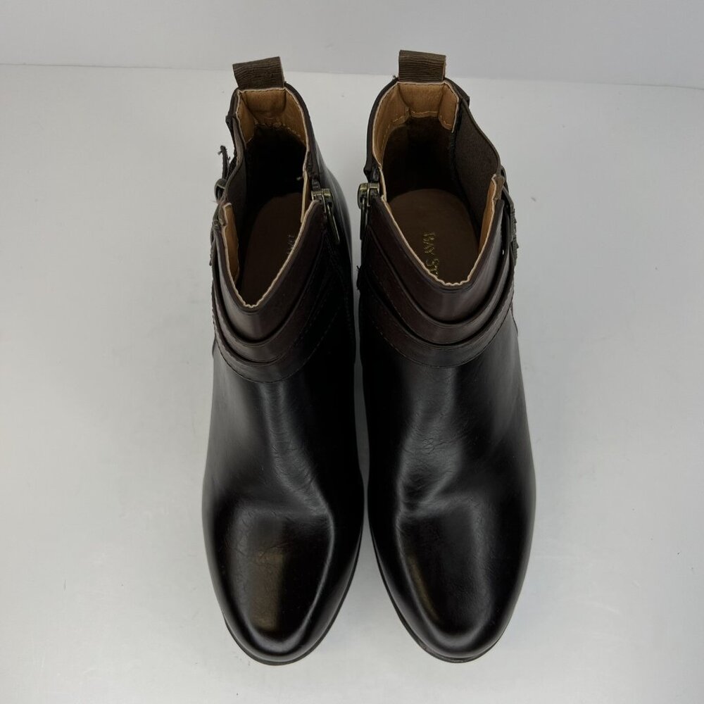 Bay Studio Brooklyn Brown Womens Size 7.5 Zippered Boots Almond Toe Block Heel View 5